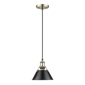 Mini Pendants Metal Shade by Golden ( 62 | 3306-S AB-BLK Orwell ) 