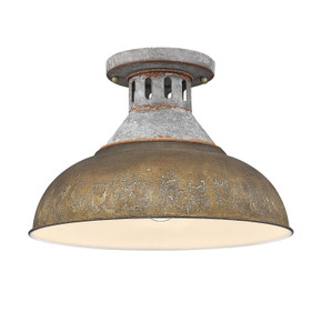 Semi-Flush Mts. Glass Down by Golden ( 62 | 0865-SF AGV-RUST Kinsley ) 