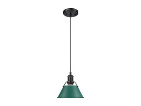 Mini Pendants Metal Shade by Golden ( 62 | 3306-S BLK-GN Orwell ) 