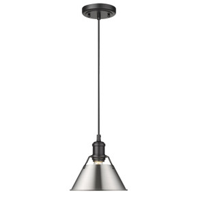 Mini Pendants Metal Shade by Golden ( 62 | 3306-S BLK-PW Orwell ) 