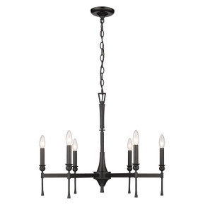 Mid. Chandeliers Candle by Golden ( 62 | 3509-6 BLK Landon ) 