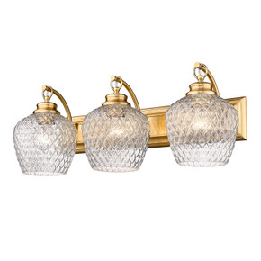 Bathroom Fixtures Three Lights by Golden ( 62 | 1088-BA3 MBG-CLR Adeline ) 