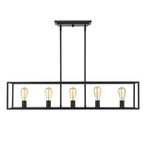 Linear/Island 4 Light + by Golden ( 62 | 2072-LP BLK Wesson ) 