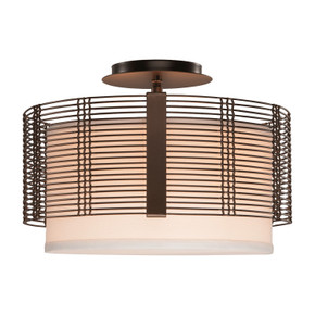 Semi-Flush Mts. Drum Shade by Hammerton Studio ( 404 | CLB0020-14-NB-SH-E2 Downtown Mesh ) 