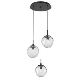 Mini Pendants 3 Light Cluster by Hammerton Studio ( 404 | CHB0066-03-MB-FC-C01-L3 Aster ) 