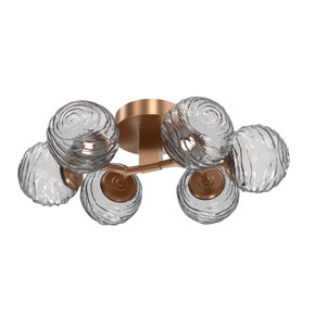 Semi-Flush Mts. Glass Down by Hammerton Studio ( 404 | CLB0092-01-NB-S-L1 Gaia ) 