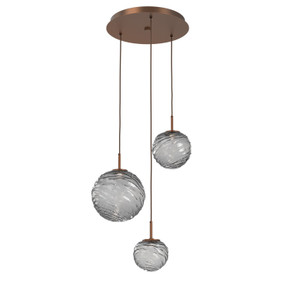 Mini Pendants 3 Light Cluster by Hammerton Studio ( 404 | CHB0092-03-BB-S-C01-L1 Gaia ) 