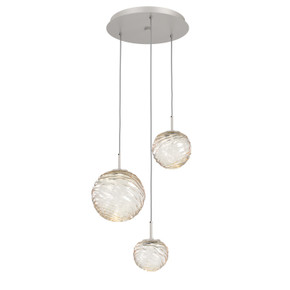 Mini Pendants 3 Light Cluster by Hammerton Studio ( 404 | CHB0092-03-BS-A-C01-L1 Gaia ) 