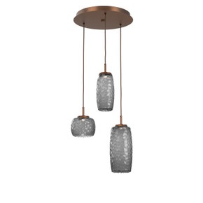 Mini Pendants 3 Light Cluster by Hammerton Studio ( 404 | CHB0091-03-BB-S-C01-L1 Vessel ) 