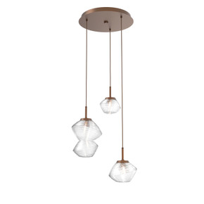 Mini Pendants 3 Light Cluster by Hammerton Studio ( 404 | CHB0089-03-BB-C-C01-L3 Mesa ) 