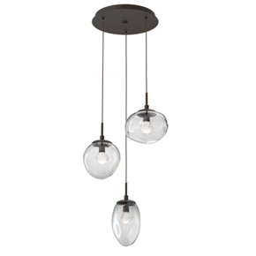 Mini Pendants 3 Light Cluster by Hammerton Studio ( 404 | CHB0069-03-FB-ZC-C01-L1 Cosmos ) 