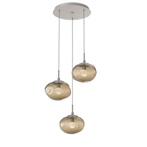 Mini Pendants 3 Light Cluster by Hammerton Studio ( 404 | CHB0068-03-BS-ZB-C01-L3 Nebula ) 