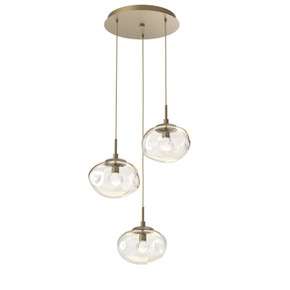 Mini Pendants 3 Light Cluster by Hammerton Studio ( 404 | CHB0068-03-GB-ZA-C01-L1 Nebula ) 