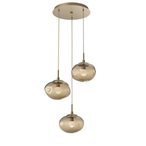 Mini Pendants 3 Light Cluster by Hammerton Studio ( 404 | CHB0068-03-GB-ZB-C01-L1 Nebula ) 