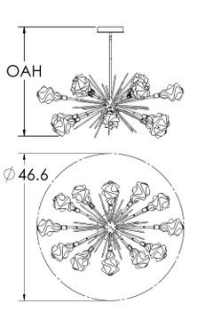 Mid. Chandeliers Starburst by Hammerton Studio ( 404 | PLB0059-0A-BS-BC-001-L1 Blossom ) 