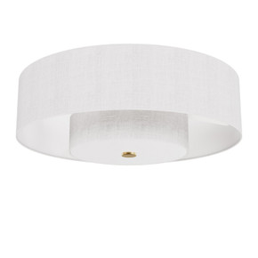 Flush Mounts Drum Shade by Hunter ( 47 | 52974 Brookside ) 