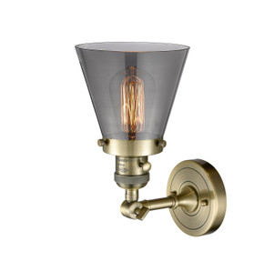 Sconces Single Glass by Innovations ( 405 | 203SW-AB-G63-LED Franklin Restoration ) 
