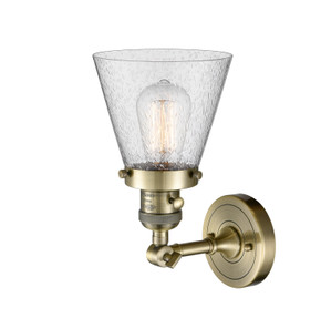 Sconces Single Glass by Innovations ( 405 | 203SW-AB-G64 Franklin Restoration ) 