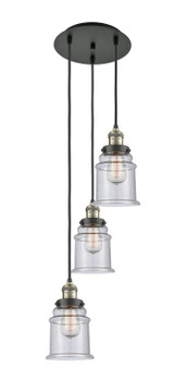 Mini Pendants 3 Light Cluster by Innovations ( 405 | 113F-3P-BAB-G184 Franklin Restoration ) 