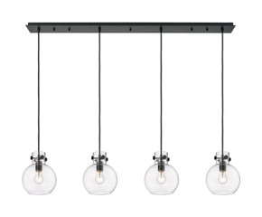 Linear/Island 4 Light + by Innovations ( 405 | 124-410-1PS-BK-G410-8CL Downtown Urban ) 