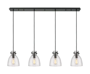 Linear/Island 4 Light + by Innovations ( 405 | 124-410-1PS-BK-G412-8SDY Downtown Urban ) 