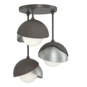 Semi-Flush Mts. Multi-port/Cluster by Hubbardton Forge ( 39 | 121374-SKT-07-82-GG0711 Brooklyn ) 