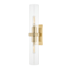 Sconces Double Glass by Hudson Valley ( 70 | 5302-AGB Briggs ) 