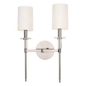 Sconces Double Candle by Hudson Valley ( 70 | 8512-PN Amherst ) 