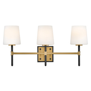Bathroom Fixtures Three Lights by Hinkley ( 13 | 56953BK-LCB Saunders ) 