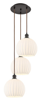 Mini Pendants 3 Light Cluster by Innovations ( 405 | 113B-3P-OB-G1217-10WV Ballston ) 