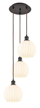 Mini Pendants 3 Light Cluster by Innovations ( 405 | 113B-3P-OB-G1217-8WV Ballston ) 