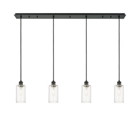 Linear/Island 4 Light + by Innovations ( 405 | 124B-4P-BK-G434-7CL Downtown Urban ) 