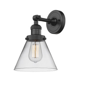 Sconces Single Glass by Innovations ( 405 | 203-BK-G42 Franklin Restoration ) 