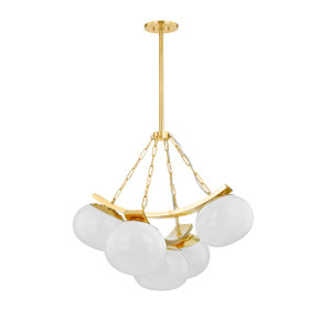 Mid. Chandeliers Glass Down by Hudson Valley ( 70 | 2105-AGB Duxbury ) 
