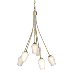 Mid. Chandeliers Glass Down by Hubbardton Forge ( 39 | 103043-SKT-84-GG0303 Flora ) 