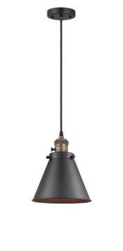 Mini Pendants Metal Shade by Innovations ( 405 | 201CSW-BAB-M13-BK Franklin Restoration ) 