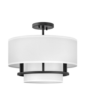 Semi-Flush Mts. Drum Shade by Hinkley ( 13 | 38893BK Graham ) 