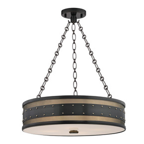 Pendants Drum Shade by Hudson Valley ( 70 | 2222-AOB Gaines ) 