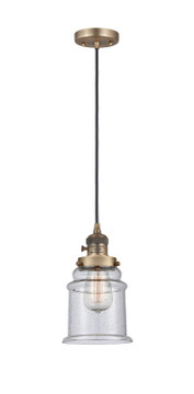 Mini Pendants Glass Down by Innovations ( 405 | 201CSW-BB-G184-LED Franklin Restoration ) 