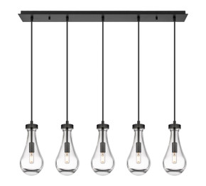 Linear/Island 4 Light + by Innovations ( 405 | 125-451-1P-BK-G451-5CL Downtown Urban ) 