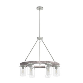 Mid. Chandeliers Glass Down by Hunter ( 47 | 19211 Devon Park ) 
