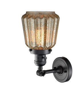 Sconces Single Glass by Innovations ( 405 | 203SW-BK-G146 Franklin Restoration ) 