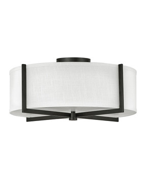 Semi-Flush Mts. Drum Shade by Hinkley ( 13 | 41708BK Axis Off White ) 