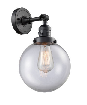 Sconces Single Glass by Innovations ( 405 | 203SW-BK-G202-8-LED Franklin Restoration ) 