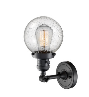 Sconces Single Glass by Innovations ( 405 | 203SW-BK-G204-6 Franklin Restoration ) 