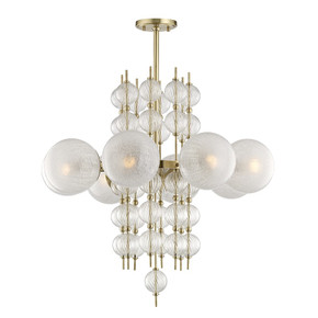 Mid. Chandeliers Glass Down by Hudson Valley ( 70 | 6433-AGB Calypso ) 