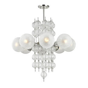 Mid. Chandeliers Glass Down by Hudson Valley ( 70 | 6433-PN Calypso ) 