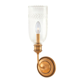 Sconces Single Glass by Hudson Valley ( 70 | 291-AGB Lafayette ) 