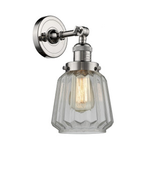 Sconces Single Glass by Innovations ( 405 | 203-PN-G142-LED Franklin Restoration ) 