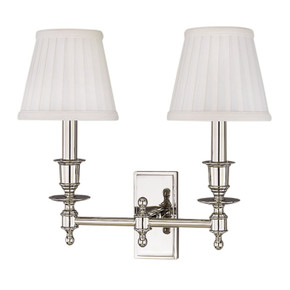 Sconces Double Candle by Hudson Valley ( 70 | 6802-PN Ludlow ) 